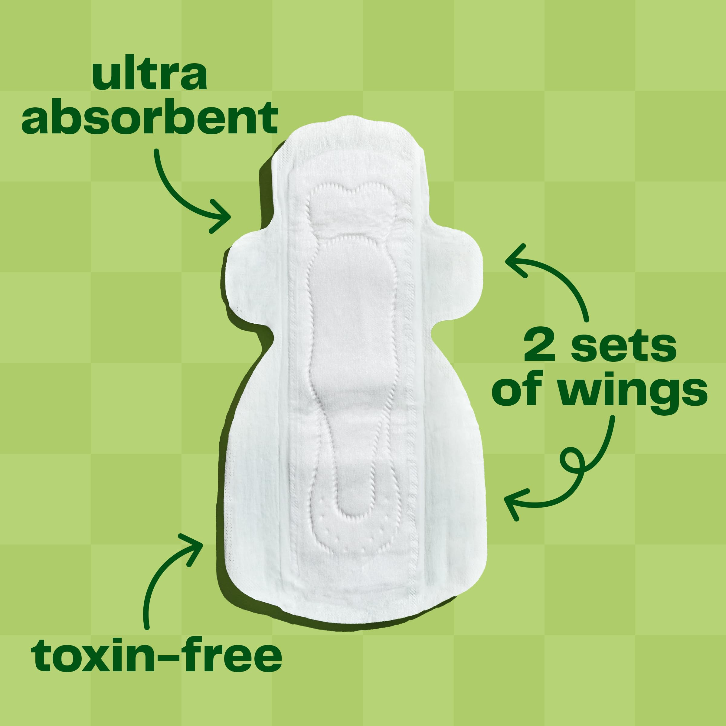 Viv For Your V Bamboo Double Wing Overnight Pads, 12 Count