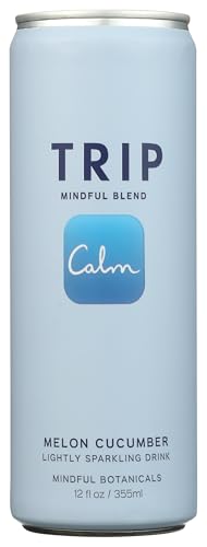 TRIP Melon Cucumber Sparkling Magnesium Drink, Case of 12, 12 fl oz