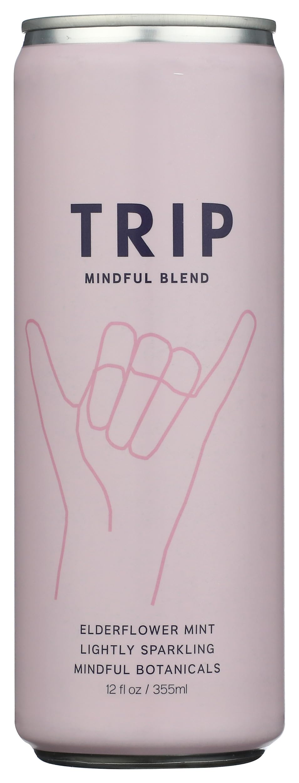 TRIP Mindful Blend Elderflower Mint Sparkling Drink, 12 Fluid Ounce Cans, Case of 12