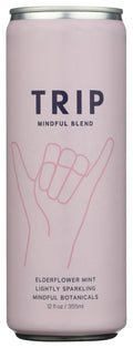 TRIP Mindful Blend Elderflower Mint Sparkling Drink, 12 Fluid Ounce Cans, Case of 12