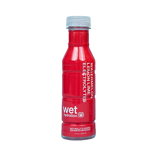 Wet Hydration Refresh Watermelon Lime Electrolyte Drink, 12 Fluid Ounce Cans, Case of 12