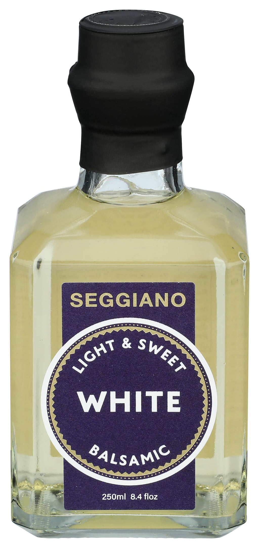 Seggiano White Balsamic Vinegar, 8.4 Fluid Ounce Bottles, Case of 6