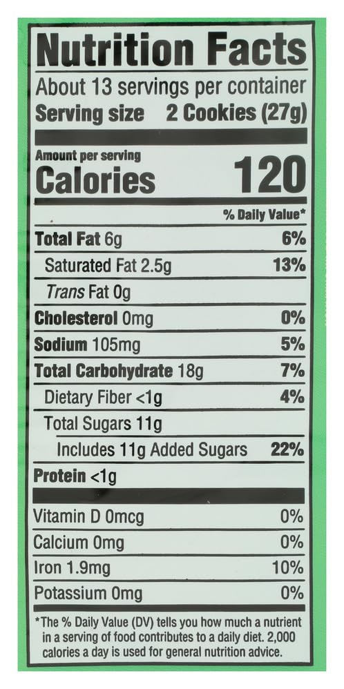 Newman's Own Mint Chocolate Sandwich Cookies, Case of 8, 13 Ounce Packs