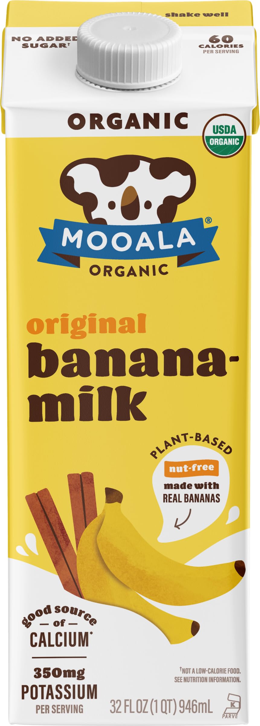 Mooala Organic Original Banana Milk, Case of 6, 32 Fluid Ounce