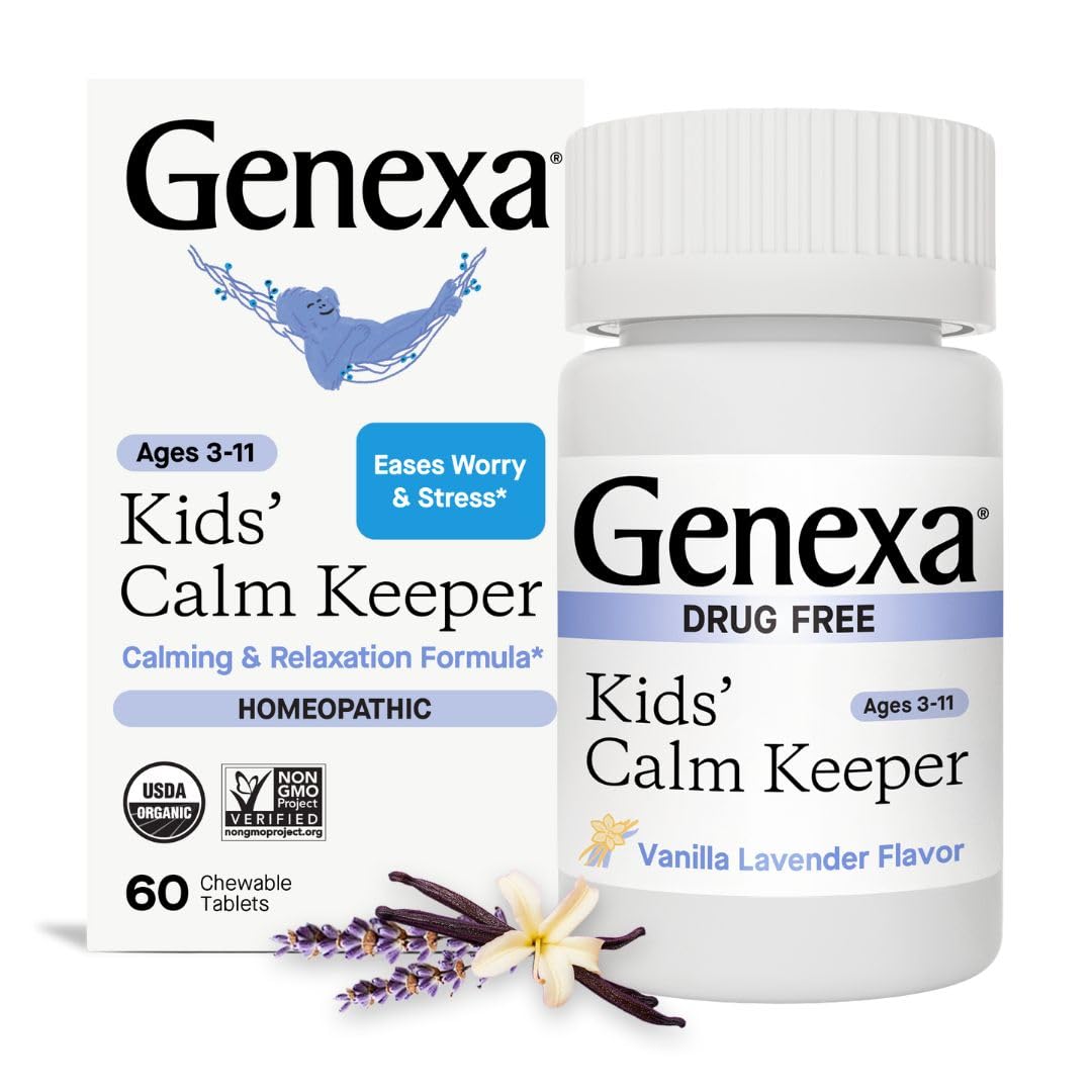 Genexa Children's Calm Keeper Stress Relief Chewable Tablets, 60 Count