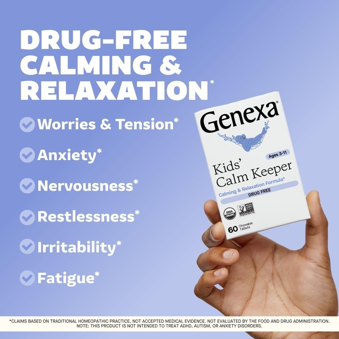 Genexa Children's Calm Keeper Stress Relief Chewable Tablets, 60 Count