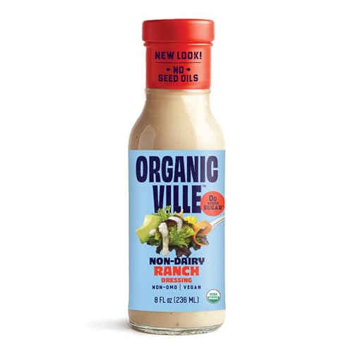 Organicville Organic Non-Dairy Ranch Vinaigrette, Case of 6, 8 Fluid Ounce