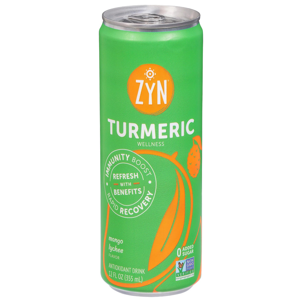ZYN Mango Lychee Turmeric Immune and Recovery Drink, Case of 6, 12 Fluid Ounce