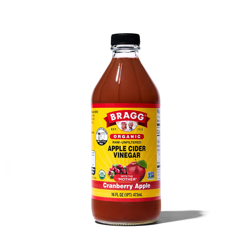 Bragg Organic Cranberry Apple Cider Vinegar Blend, Case of 6, 16 Fluid Ounce
