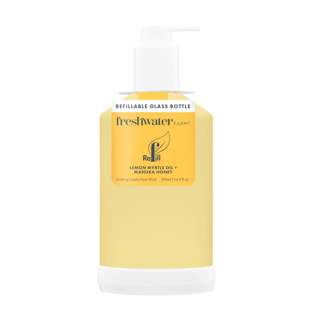 Freshwater Farm Australia Lemon Myrtle Manuka Honey Castile Hand Wash, Case of 3, 16.9 Fluid Ounce Bottles