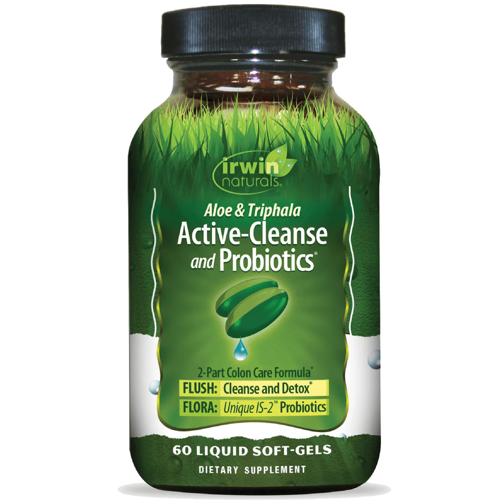 Irwin Naturals Aloe and Triphala Active Cleanse with Probiotics, 60 Liquid Soft-Gels