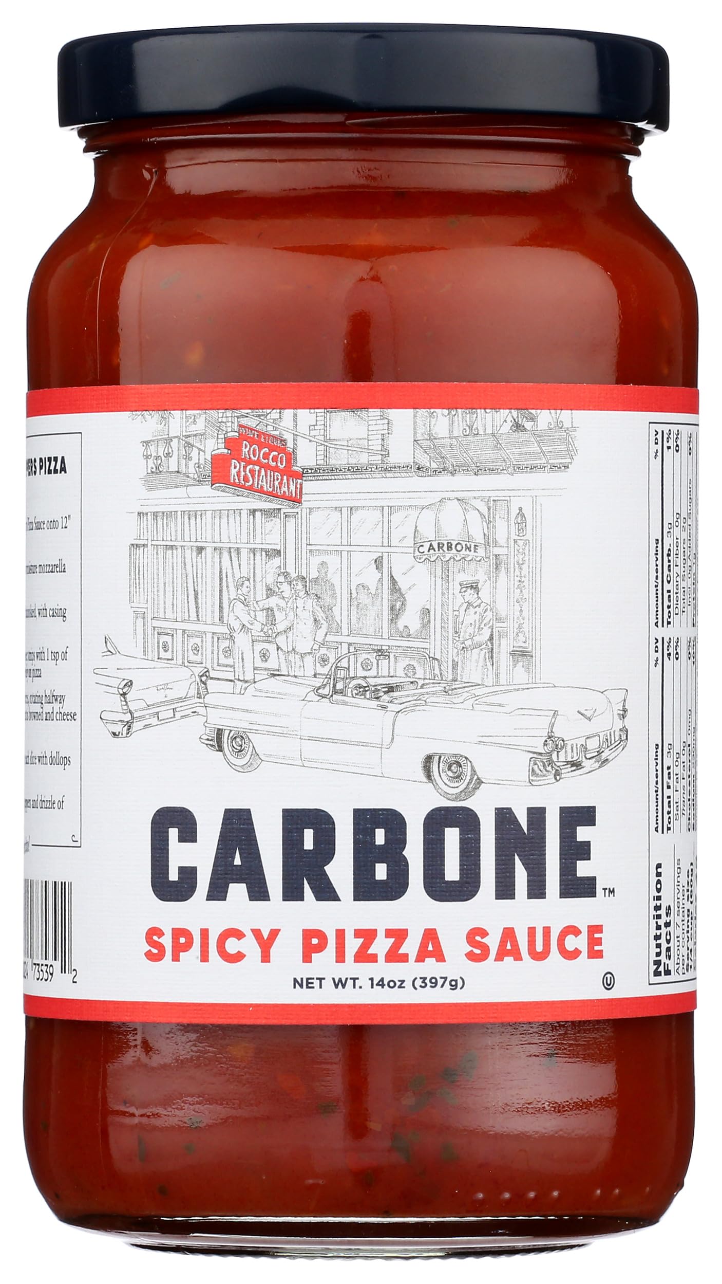 Carbone Spicy Pizza Sauce, Case of 6, 14 Ounce Jars