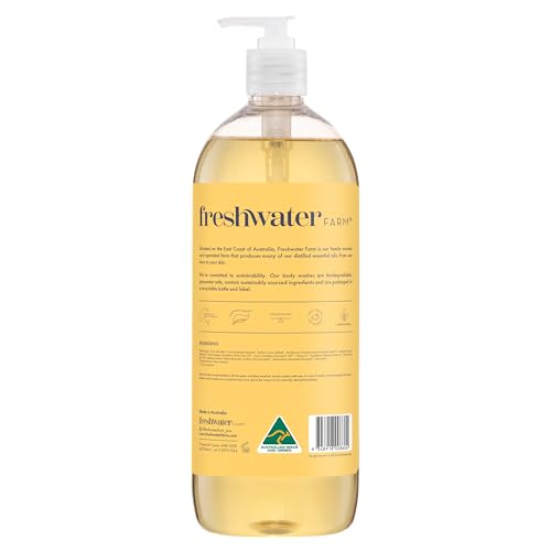 Freshwater Farm Australia Lemon Myrtle And Manuka Honey Body Wash, Case of 3, 34 Fluid Ounces Each