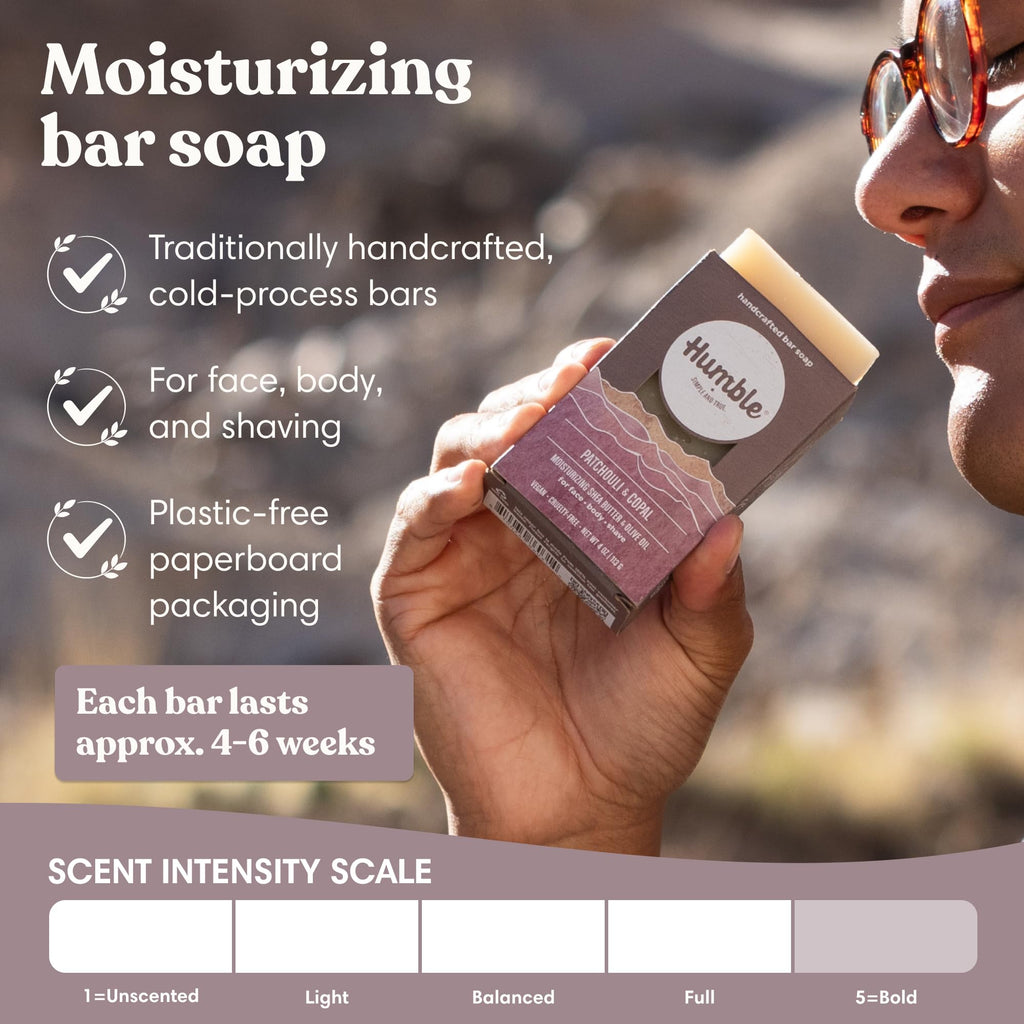 Humble Brands Patchouli Copal Soap Bar, 4 Ounces
