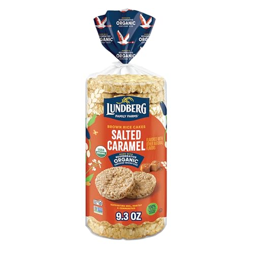 Lundberg Family Farms Organic Salted Caramel Rice Cakes, Case of 6, 9.3 Ounces Each