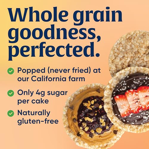 Lundberg Family Farms Organic Salted Caramel Rice Cakes, Case of 6, 9.3 Ounces Each