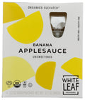 White Leaf Provisions Organic Unsweetened Banana Applesauce, Case of 6, 4-Pack 3.2 Ounce Pouches