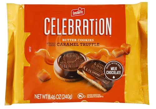 Celebration Butter Cookies Caramel Truffle, Case of 12, 8.46 Ounce Packs