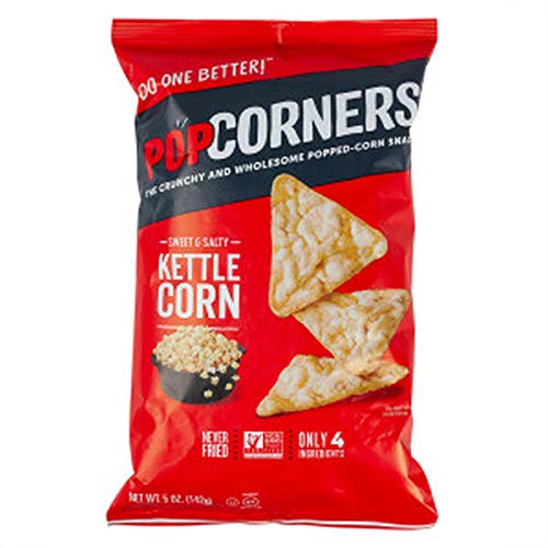 PopCorners Sweet & Salty Kettle Corn Popped Corn Chips, Case of 12, 5 Ounce Bags