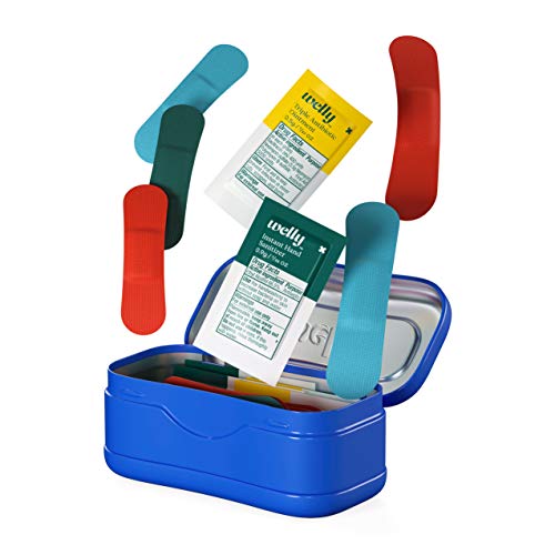 Welly Quick Fix First Aid Kit, Assorted Bandages And Ointments, 24 Count