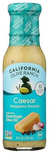 California Olive Ranch Caesar Vinaigrette Salad Dressing, Case of 6, 8 Fluid Ounces Each