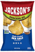 Jacksons Sea Salt Kettle Potato Chips with Avocado Oil, Case of 12, 5 Ounce