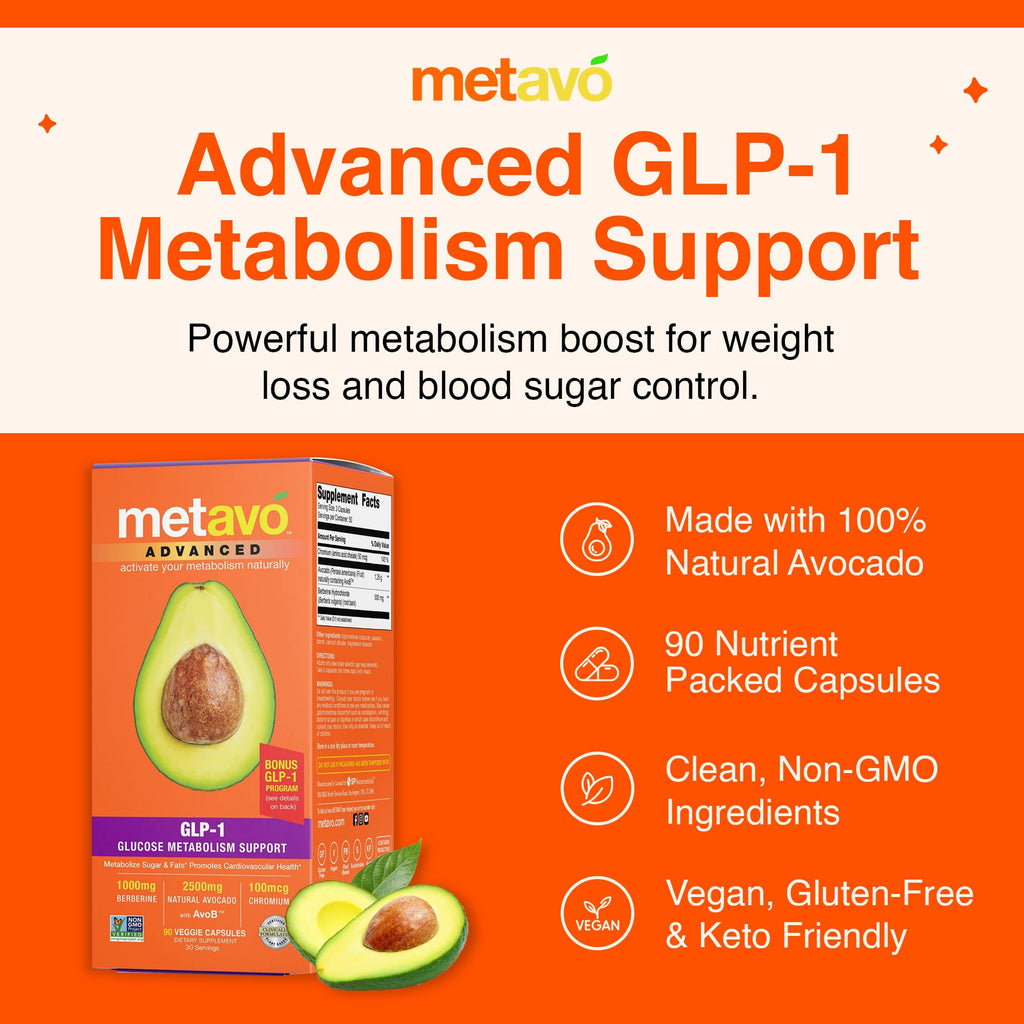 Metavo Glucose Metabolism Supplement, 90 Count