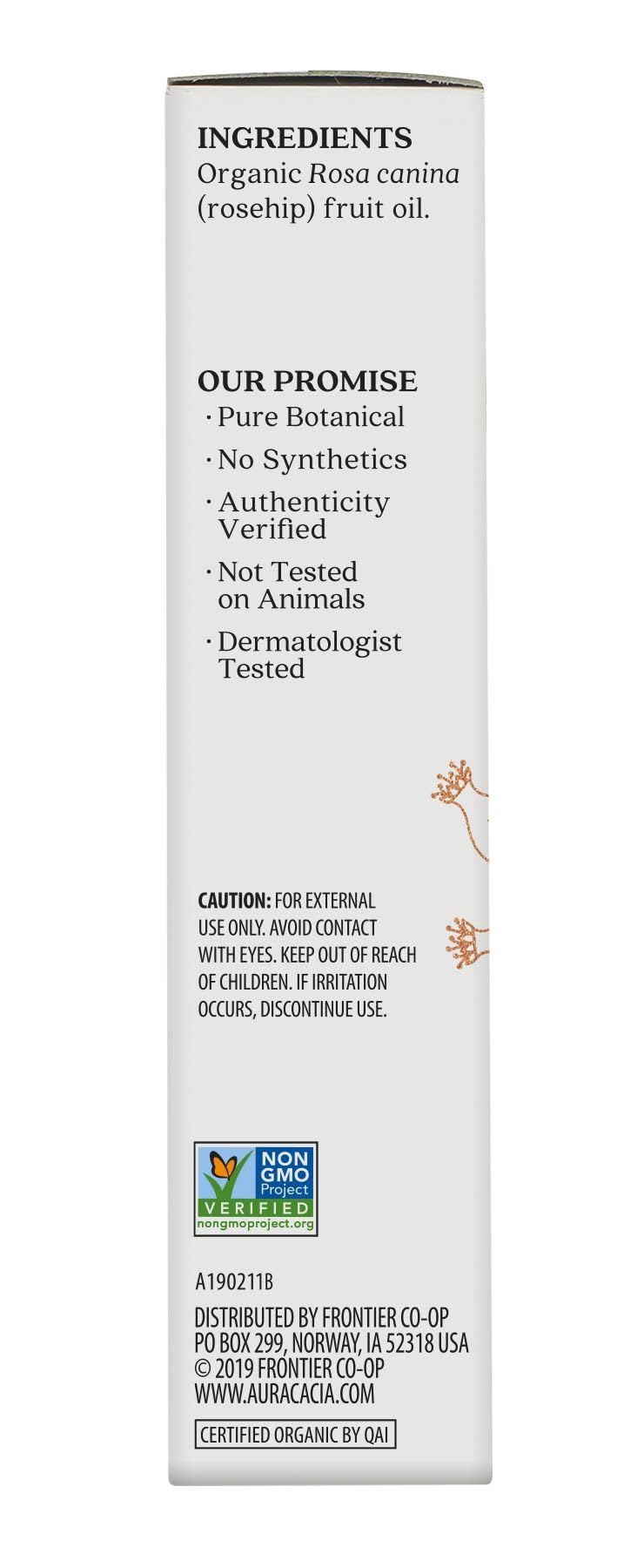 Aura Cacia Organic Rosehip Skin Care Oil, 1 fl oz