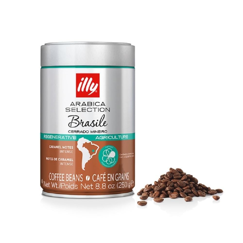 Illy Arabica Selection Brasile Whole Bean Coffee Case of 6, 8.8 Ounce