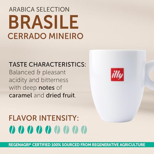Illy Arabica Selection Brasile Whole Bean Coffee Case of 6, 8.8 Ounce