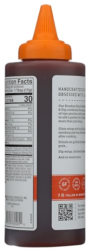 Kinder's Organic Bourbon Peach Barbecue Sauce, 15.2 Ounce, Case of 6