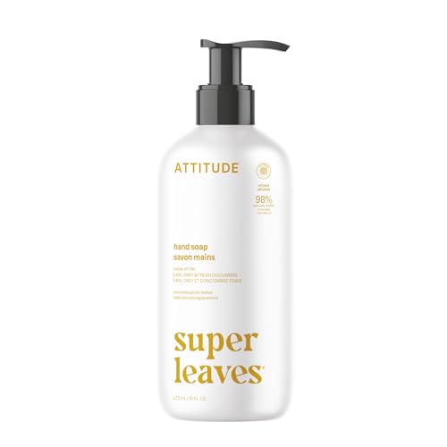 Attitude Super Leaves Earl Grey and Cucumber Hand Soap, 16 Fluid Ounces