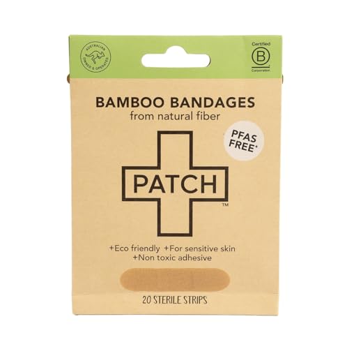 Patch Natural Bamboo Bandages, Case of 5, 20 Count Boxes