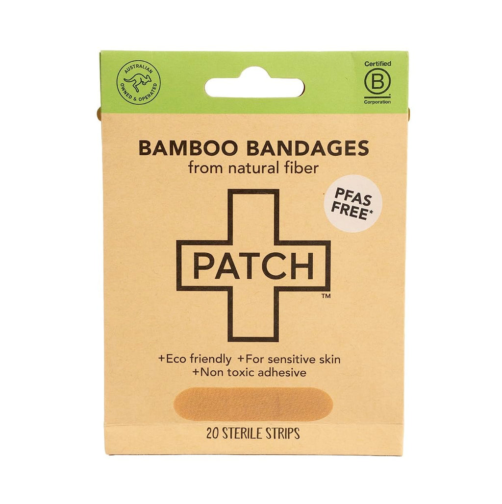 Patch Natural Bamboo Bandages, Case of 5, 20 Count Boxes