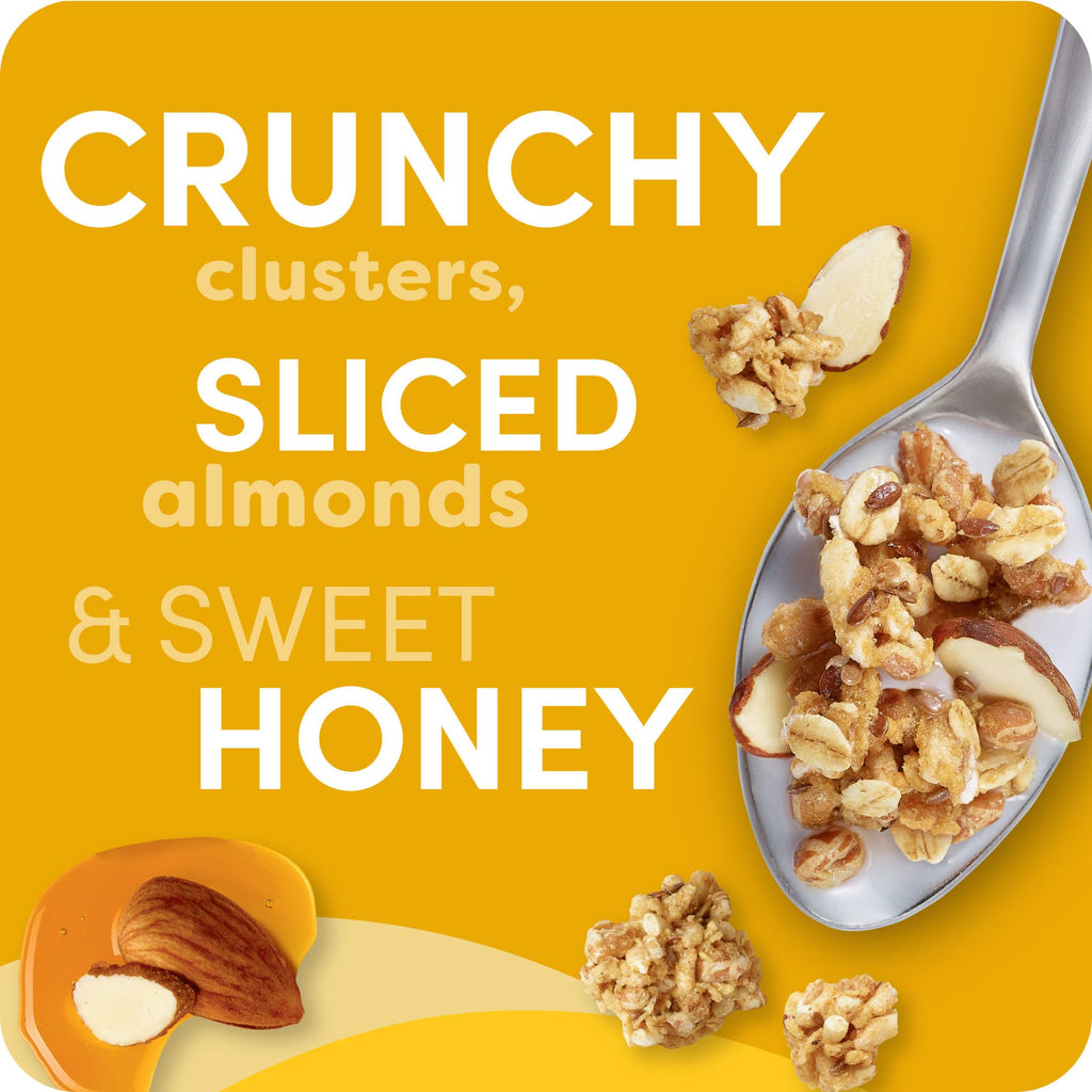 Kashi GO Honey Almond Flax Crunch Protein Cereal, Case of 10, 17.7 Ounce Boxes