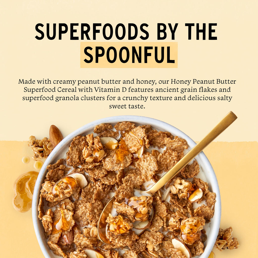 Purely Elizabeth Honey Peanut Butter Superfood Cereal, 11 Oz Boxes, Case of 10