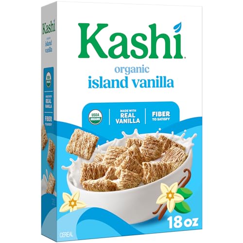 Kashi Organic Island Vanilla Breakfast Cereal, Case of 8, 18 Ounce Boxes