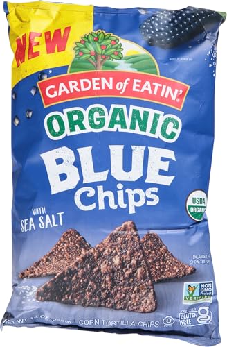Garden of Eatin' Organic Blue Corn Tortilla Chips, Case of 12, 14 Ounce Bags