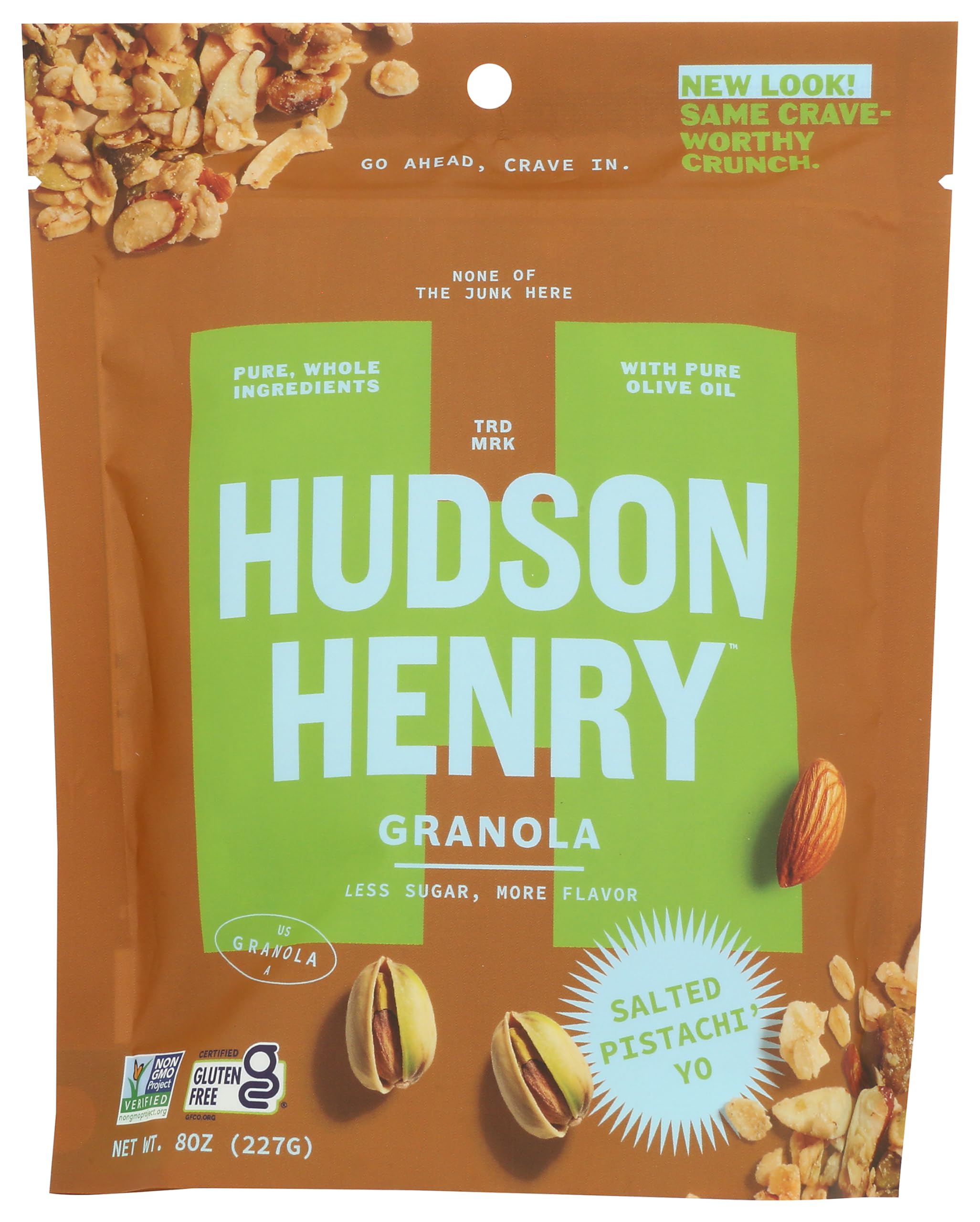 Hudson Henry Pistachio Granola, Case of 6, 8 Ounce Bags