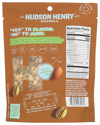 Hudson Henry Pistachio Granola, Case of 6, 8 Ounce Bags