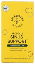 Beekeeper's Naturals Propolis Sinus Support Capsules, 60 Count