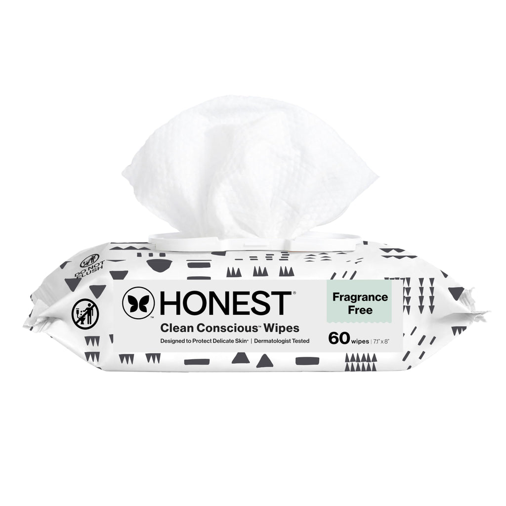 The Honest Company Pattern Play Printed Wipes, 60 Count