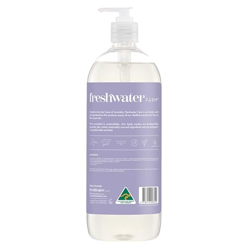 Freshwater Farm Australia Relaxing Lavender Oil Body Wash, Case of 3, 34 fl oz
