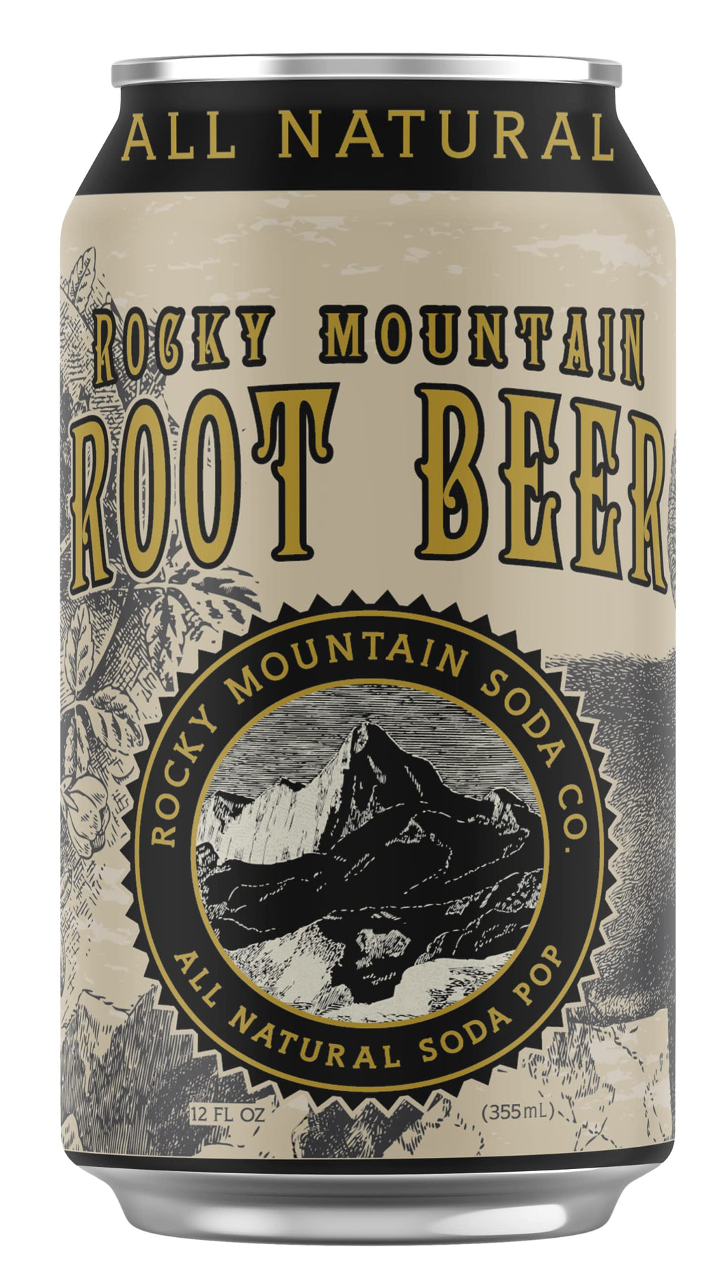 Rocky Mountain Soda Root Beer, Case of 6, 4 Pack, 12 fl oz Cans