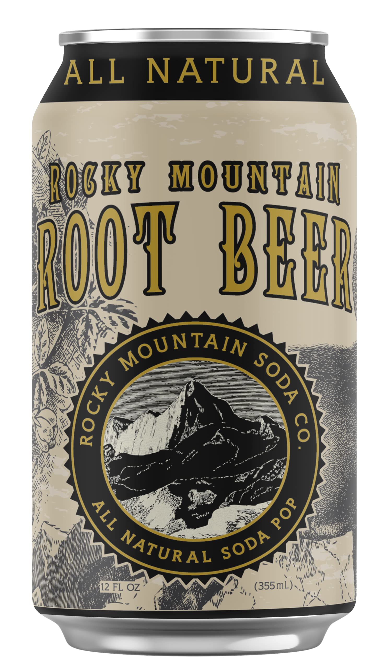 Rocky Mountain Soda Root Beer, Case of 6, 4 Pack, 12 fl oz Cans