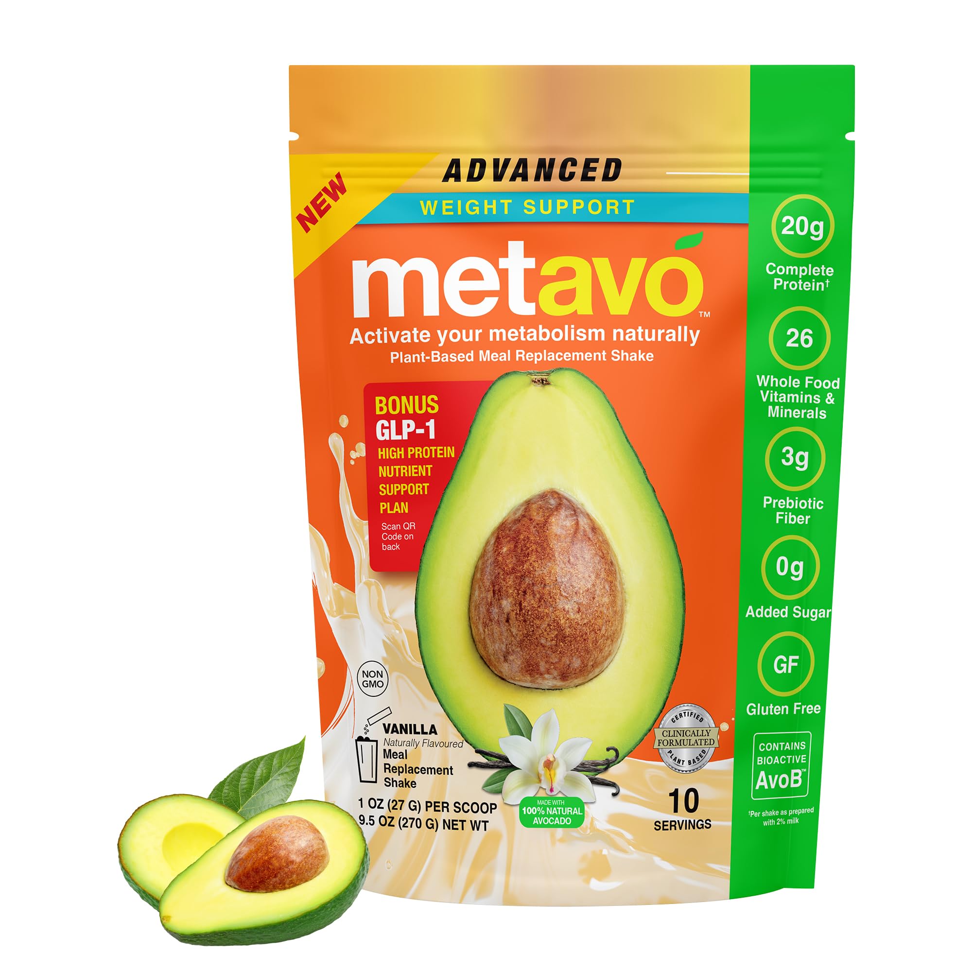 Metavo Vanilla Meal Replacement Shake, 9.5 oz