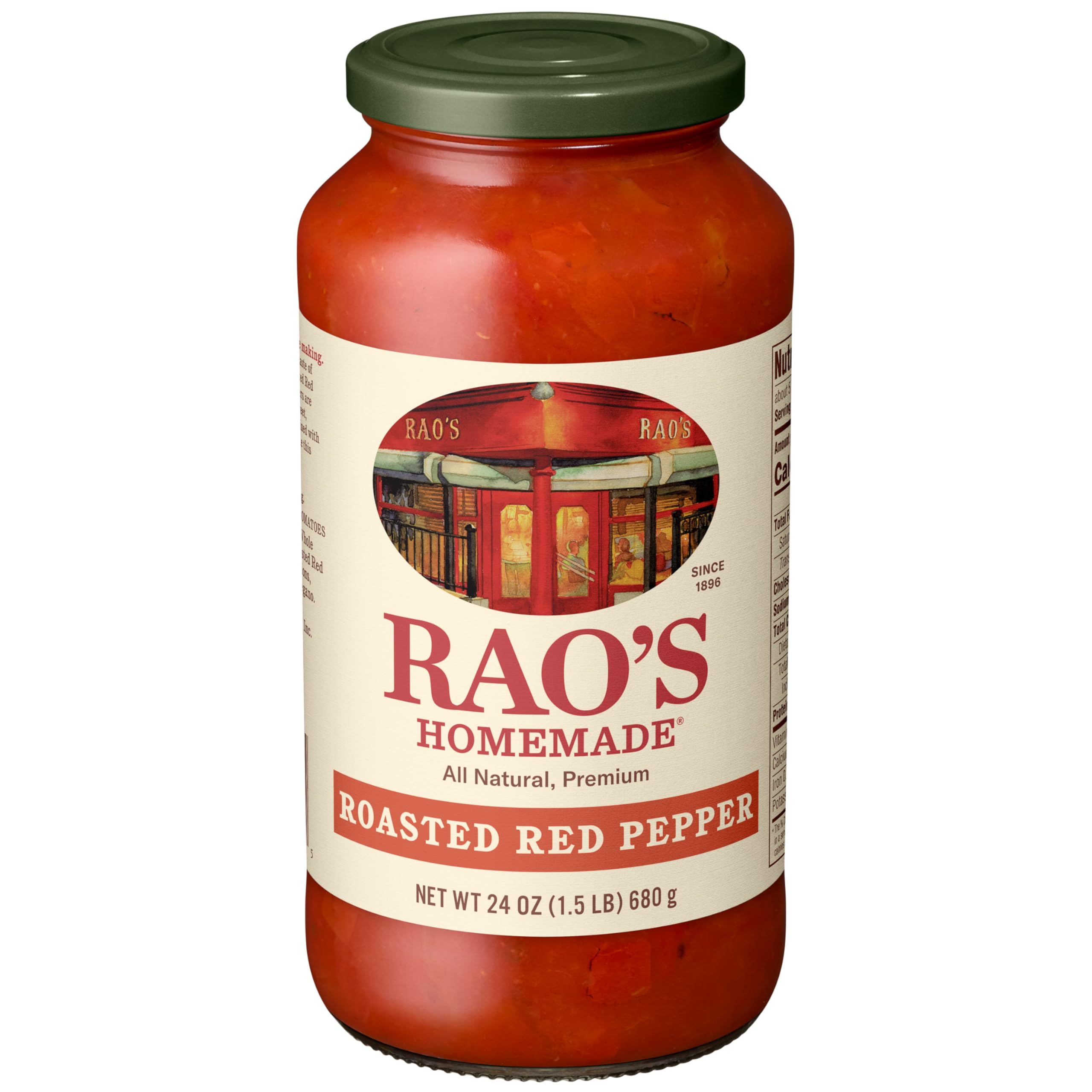 Rao's Homemade Roasted Red Pepper Pasta Sauce, Case of 12, 24 oz