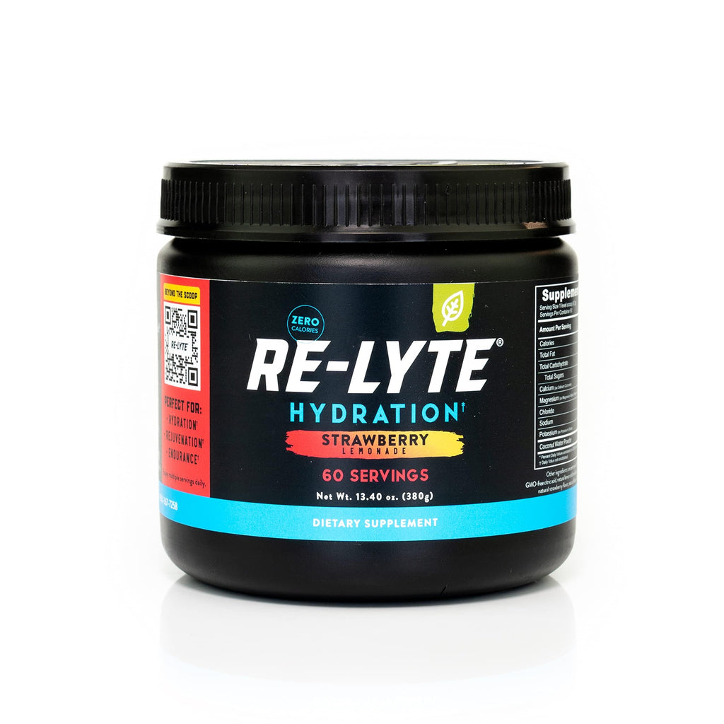 Redmond Re-Lyte Strawberry Lemonade Electrolyte Powder Mix, Case of 6, 13.4 oz