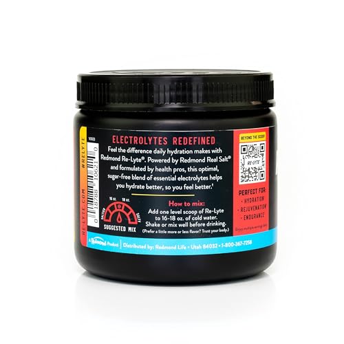 Redmond Re-Lyte Strawberry Lemonade Electrolyte Powder Mix, Case of 6, 13.4 oz