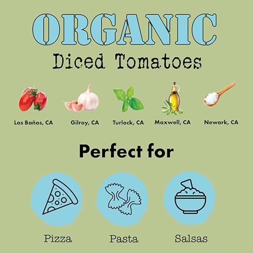 Bianco DiNapoli Organic Diced Tomatoes, Case of 12, 14.5 oz